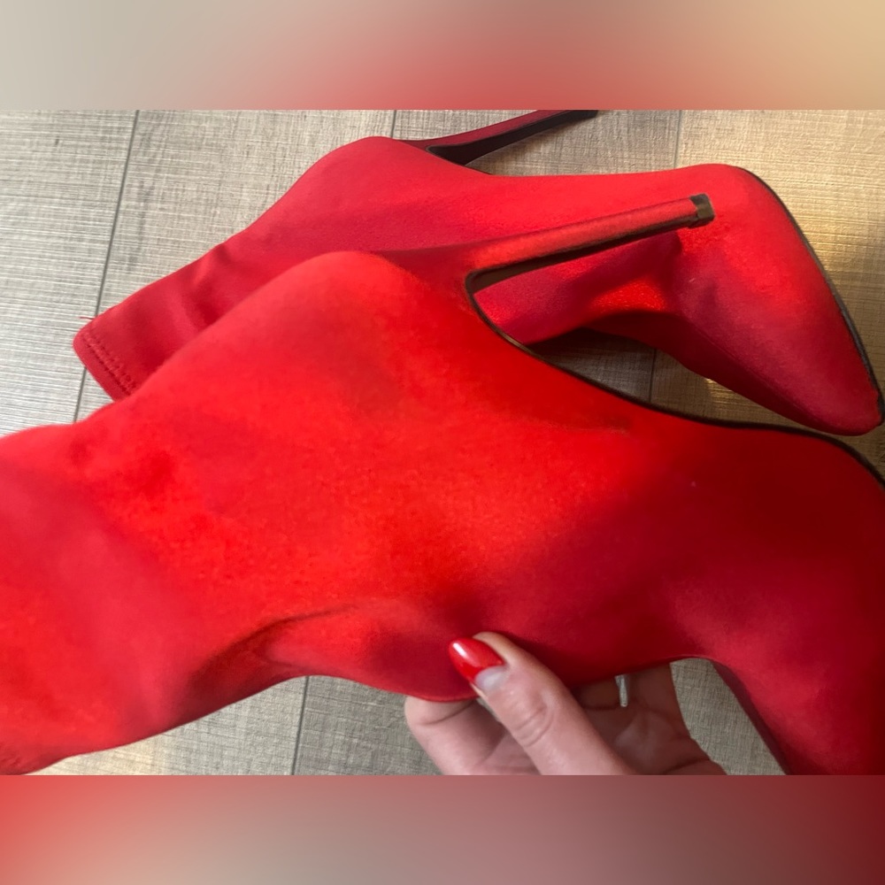 Boots red silk - Picture 5 of 13